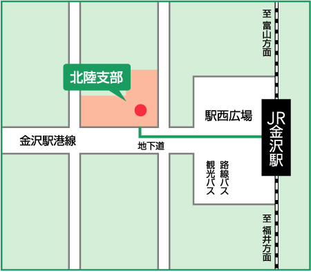 中小企業基盤整備機構北陸の地図