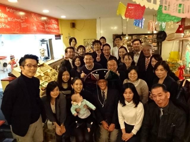 懇親会で記念撮影