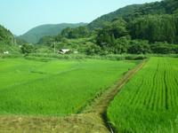 中山間地の農村の風景