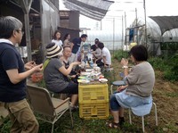 風来の畑でBBQ