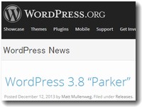 wordpress3.8 parker