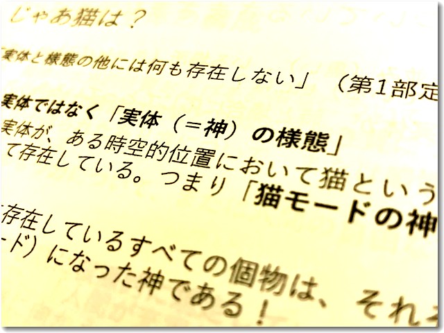 スピノザ哲学に学ぶ「猫モードの神」