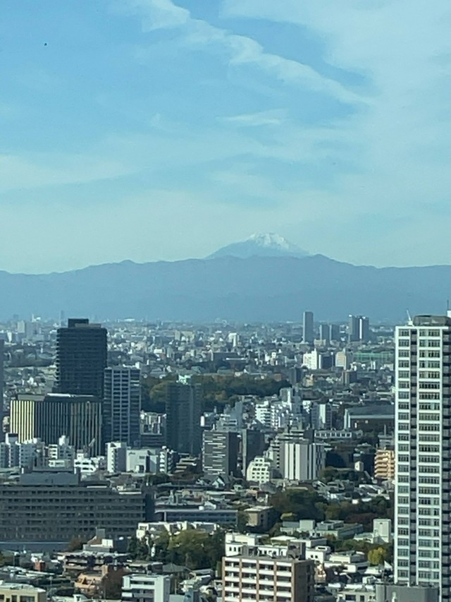 高輪ニュウマン28階から見える富士山