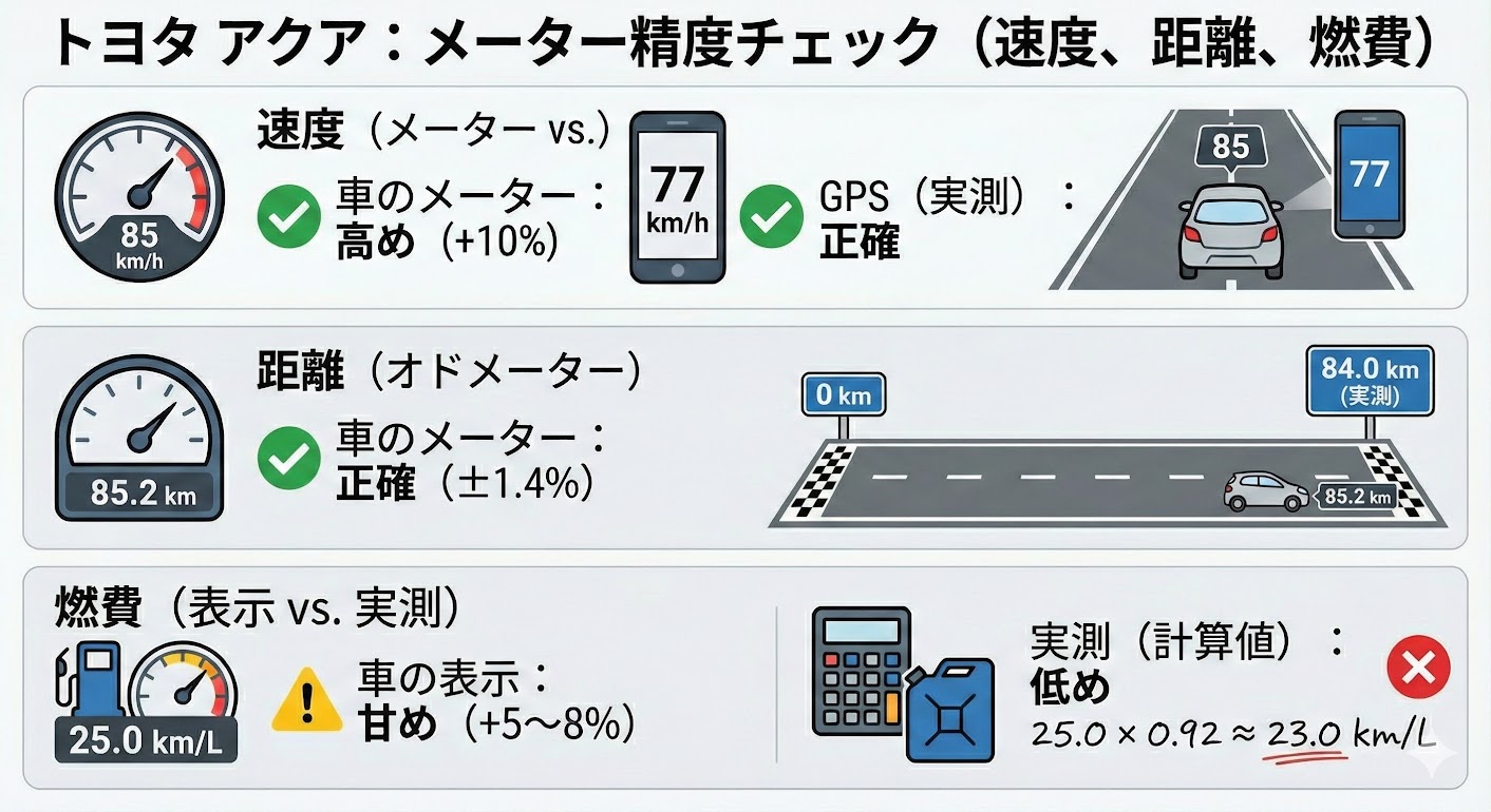 自動車の走行距離やスピ土メーターはどこまで信頼できるか