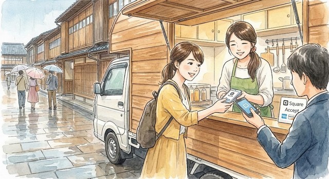 キッチンカーではSquareが便利