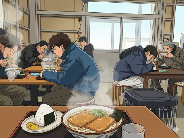 七尾市の山崎製麺・店内