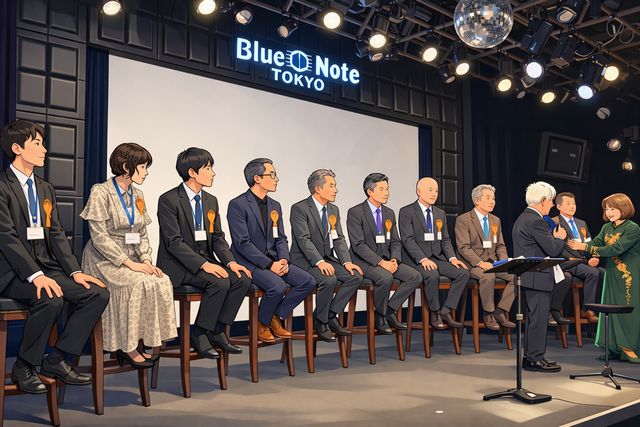 ブルーノート東京のステージ上にはノミネートされた10社が