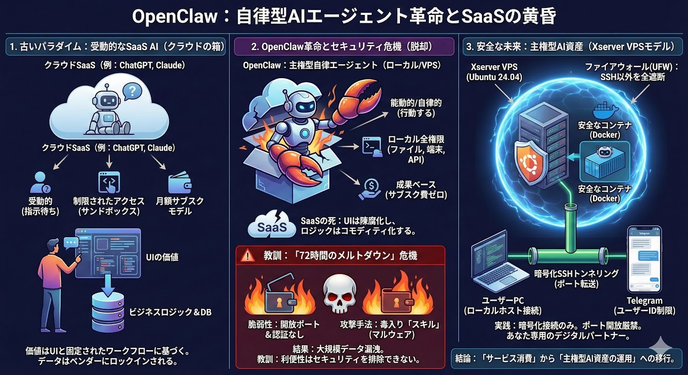 OpenClawの解説インフォグラフィック