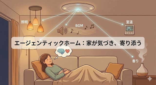 家が気づき、寄り添う「家が気づき、家が寄り添う」というコンセプトの「エージェンティックホーム」