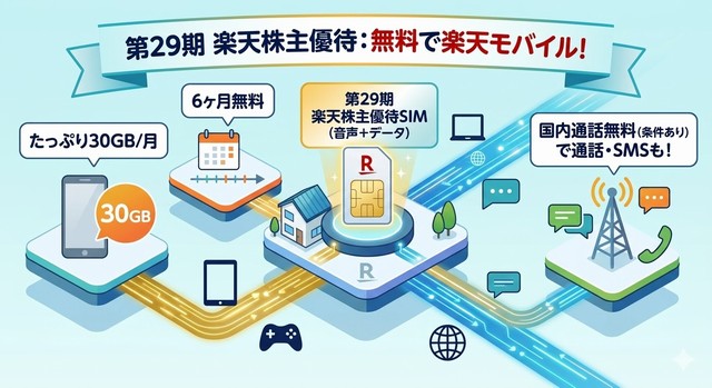 楽天モバイルを株主優待で使う