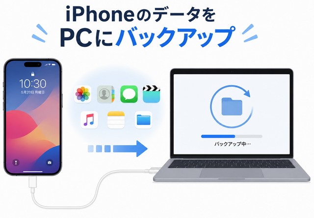 iPhoneバッテリー交換の前にバックアップしましょう