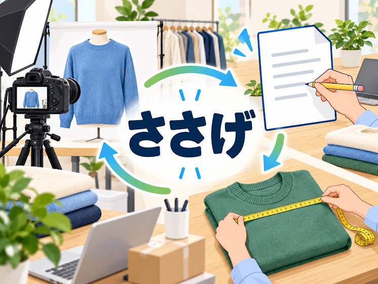 ECビジネスのボトルネック工程は「ささげ（撮影・採寸・原稿）」、AI時代の「ささげ」工程効率化を再考しましょう