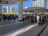 金沢駅西口には団体バス乗降口があります
